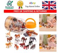 Educational 60-Piece Wild Creatures Tube: Miniature Animal Figurines for Fun