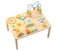 Educational Activity PlaysTable - Wooden Learning Station Toy, Toddlerr Bead Maze Center | Interactive Shape Recognition Skill Builder, Montessorii Style Development Board with Sorting Puzzle for Pres