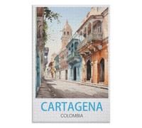 Educational and Fun Game for Elders Children Family，Cartagena Colombia，Adults 1000 Piece Jigsaw Puzzle- Christmas，75x50，wooden puzzle ，AA-533