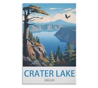 Educational and Fun Game for Elders Children Family，Crater Lake Oregon，Adults 1000 Piece Jigsaw Puzzle- Christmas，75x50，wooden puzzle ，AA-733