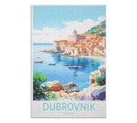 Educational and Fun Game for Elders Children Family，Dubrovnik Croatia，Adults 1000 Piece Jigsaw Puzzle- Christmas，52x38，paper puzzle ，AA-133