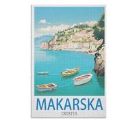 Educational and Fun Game for Elders Children Family，Makarska Croatia，Adults 1000 Piece Jigsaw Puzzle- Christmas，52x38，paper puzzle ，AA-1473
