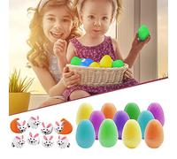Educational Animal Toy Set for Children DIY Rabbit Car and Decompression Egg Perfect for Birthdays Easter Celebrations and Interactive Learning Activities (B, One Size)