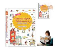 Educational Audio Learning Book for Toddlers 2-6 Years, Interactive English Sound Book with 18 Daily Topics & 500+ Words, Talking Vocabulary Toy for Preschool Classroom