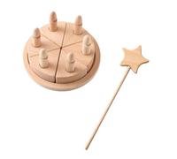 Educational Beech Wood Cake Toy Designed for Children Promotes Imaginative Play Fine Motor Skill Multilayer Cake Set Interactive Toy