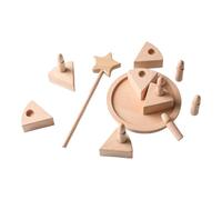Educational Beech Wood Cake Toy Designed for Children Promotes Imaginative Play Fine Motor Skill Multilayer Cake Set Roleplay Cake Toy for Preschool