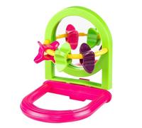 Educational Bird Toy - Parrot Training Puzzle Chewing Hanging Set, Natural Wood Perch Shredded Paper Rope | Small Animal Cage Accessories Activity Play Stand for Cockatiels Lovebird Parakeet