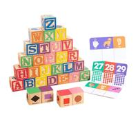 Educational Blocks - 20x15.5x4cm Wooden Number Puzzle Animals Matching Stacking Set Cognitives Pieces | Classroom Homeschool Kits Tools Creatives Learnings Box Packs Storages Education