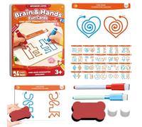 Educational Brain Training Cards - 20 Count Cognitive Activity Game Set, Skill Building Flash Cards for Focus Coordination Problem Solving and Mind Development, Preschool Learning Toy for Home