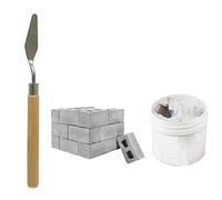 Educational Building Toy for Minds- Cement Mini Bricks to Construct Your Own Wall with Mortar- Interactive Learning Experience (B, One Size)