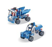 Educational Building Toys STEM Learning Kit 2 In 1 Construction Blocks Preschool Kids - Gift for Boys or Girls Age 6-14 Years Old (KY1010-2) Heli lift Forklift OR Aerial Climbing Vehicle 115 Pieces