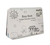 Educational busy bookks - 12-Page Preschool Activity Workbook Binder, Early Learning Toy, Lightweight Fine Motor Skill Development Exercises | Boys, Girls, Ages 3-5, Home, Classroom, Travel