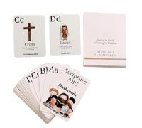 Educational Cards for Letters - Biblical Vocabulary Study | Paper Holder for Literacy and Reading - for Children and Girls, Preschool 1-6 Years, Childhood School,