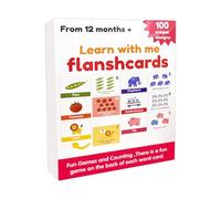 Educational Cards Kindergarten - Pack of 100 Stimulating Flash Cards for and , Interactive Words and Numbers Learning Tool for Kindergarten and Home from 1 Year Old