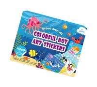 Educational Cartoon Dot Stickers Great for Early Learning Activities Cartoon Themed Dot Art Sticker