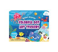 Educational Cartoon Dot Stickers Great for Early Learning Activities Fun Dot Art Sticker Pack