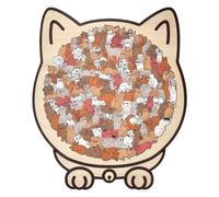 Educational Cat Maze - 135 Pieces Wooden Activity Development Cognitive Skills Brain Challenge Tabletop Display | Breakaway Game Kit