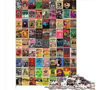 Educational Challenge Vintage Collage Puzzles for Adults 1000 Piece Cardboard Puzzles for Ages 12+ Gifts for 12 Year Old Boys Girls Size (26x38cm)