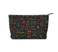 Educational Chemistry Equation Experiment, Cosmetic Bag Corduroy Makeup Bag Portable Travel Toiletry Bag
