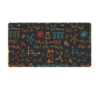 Educational Chemistry Equation Experiment,Mouse Pad Large Desk Pad Computer Keyboard Mouse Mat with Non Slip Rubber Base 40 x 70 cm