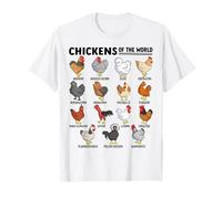 Educational Chicken Types Farm Animal Chickens of The World T-Shirt