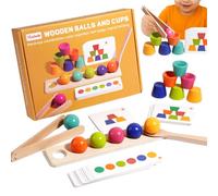 Educational Color Sorting Set - Matching Game for Children | Vibrant Shapes with Sorting Tray, Hands-On Learning Activity, Cognitive Skill Development Tool for Home Play School and Early Learning Fun