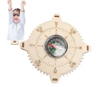 Educational Compass Wooden Portable Educational DIY Science Experiment