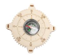 Educational Compass- Wooden Student Compass, Multifunctional Experimental Teaching Equipment | Lightweight Navigation Learning Aid Durable Wood Geometry Drawing Tool for