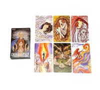 Educational Content Tarot Cards, Tarots Reading Deck, 50 Sheets Emotional Connection Guide Deck, Russian Letters Divination Game, Spiritual Learning Tool, 4.13x2.36 inches