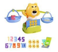 Educational Counting Toys - Balance Math Game, Learning Number Activity | Cartoon Duck Scale, Bear Balance Set, Interactive STEM Toy, Early Preschool Playset, Creative Teaching Tool for Tod