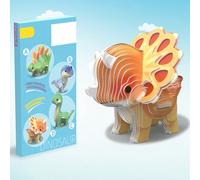 Educational Dinosaur 3D Stereoscopic Puzzle for Children - DIY Model Kits for Early Learning and Development in Kids 3 to 6 Years (Orange, 19. 5x10. 2x1. 4cm)