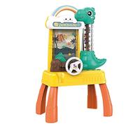 Educational Dinosaur Rolling Catching Game Machine for Kids with Interactive Lights and Music Toys for Learning and (Yellow, One Size)