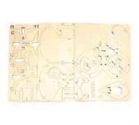 Educational DIY Wooden Quadcopter Kit 2.4G Remote Control Aircraft for Kids STEM Learning Experience(Only wooden boards)