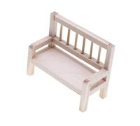 Educational Dolls House Beach Chair Miniatures Wood Zakka Toy Pretend Play Realistic Model Bench Chair Model Small Size Dollhouses Decors Accessories