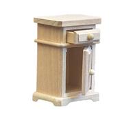 Educational Dolls House Bedstand Miniatures Wood Zakka Toy Pretend Play Realistic Model Bedside Table Model Small Size Dollhouses Furniture