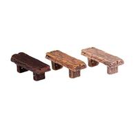 Educational Dolls House Stool Miniatures Resin Zakka Toy Pretend Play Realistic Model Top Stool Model Small Size Wooden Chair Miniature