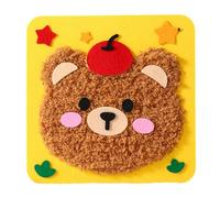 Educational Embroidery Doll Set Cartoon Felted Animal Sewing Craft Set Kids Educational and Fun Activity for Toddler Hand Eye Coordination Toy