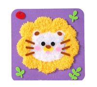 Educational Embroidery Doll Set Cartoon Felted Animal Sewing Craft Set Kids Educational and Fun Activity for Toddler Hand Eye Coordination Toy