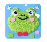 Educational Embroidery Doll Set Cartoon Felted Animal Sewing Craft Set Kids Educational and Fun Activity for Toddler Hand Eye Coordination Toy