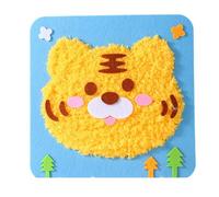 Educational Embroidery Doll Set Cartoon Felted Animal Sewing Craft Set Kids Educational and Fun Activity for Toddler Hand Eye Coordination Toy