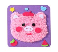 Educational Embroidery Doll Set Cartoon Felted Animal Sewing Craft Set Kids Educational and Fun Activity for Toddler Animal Theme Craft
