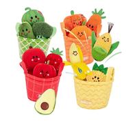 Educational Fruit Vegetable Plush Toy Set for Infant Color and Shape Learning Soft Safe Fabric Washable Design Encouraging Creativity Color Recognition Toy