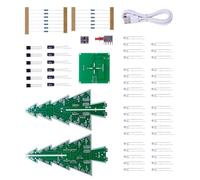 Educational Fun Project for Assembling Colorful Christmas Tree Featuring PCBs and Easy Instructions Program Lights