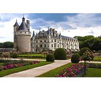 Educational game Kindergarten Puzzle 100 Pieces City France Chenonceau Chateau Edel et Loire 45.5x35.5CM