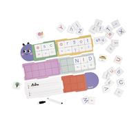 Janod - Learning to write - Ideal for Kindergarten and Early Learning - Learning letters - 6 Boards and 78 Magnetic Letters - Educational toys for children - From 4 years - J05092