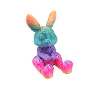 Educational Games 2 Years Easter 3D Printed Bunny Figurine With Easter Egg Festive Decorative Piece Games 3 Months Newborn (A, One Size)