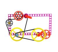 Educational Gear Pulley Assemble Toy Set for Kids Ages 5+ Hands on Mechanical Motion Toy Classrooms Experiment Equipment Colorful Easy Assembly Blocks