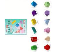 Educational Geometry Shapes Foldable Paper Geometric Shapes with Drawstring Closure Math Teaching Aid for Preschooler Topological Book for Kids