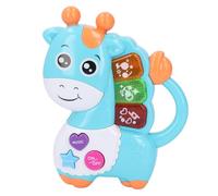 Educational Giraffe Keyboard Toy Animal Baby Musical Toy Cartoon Giraffe Electronic Piano Toy for Children (Blue)