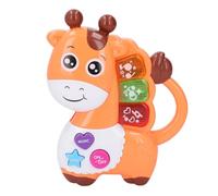 Educational Giraffe Keyboard Toy Animal Baby Musical Toy Cartoon Giraffe Electronic Piano Toy for Children Electronic Piano Toy Animal Baby Piano Toy (Orange)